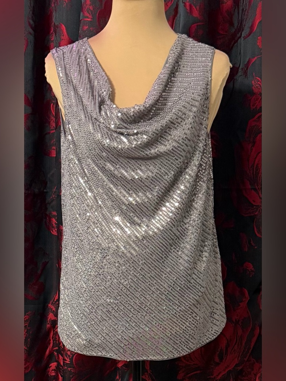Grace Karin Silver Gray Knit Top